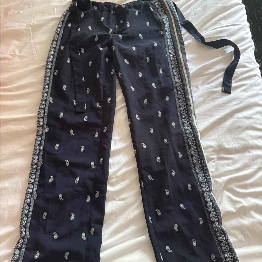 Tommy Hilfiger Dark Blue Paisley Pants